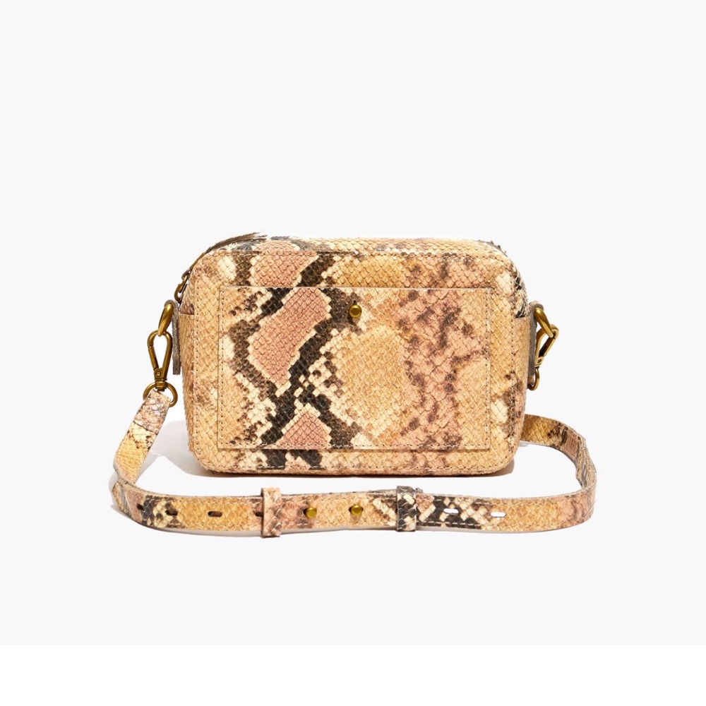 Madewell The Transport Camera Bag: Snake Embossed Edition